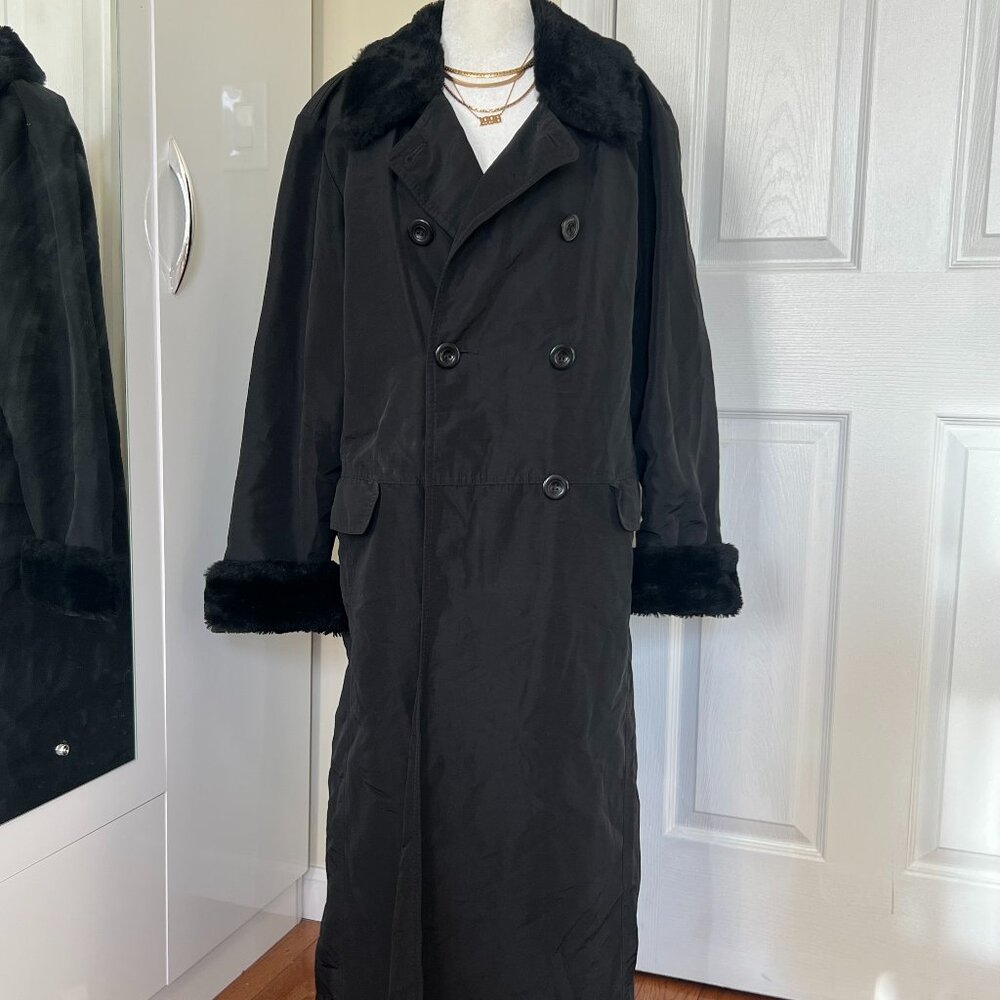 Marvin Richards Vintage Black Faux Fur Coat